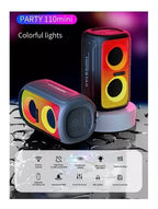 PARLANTE HOPESTAR JYC-20 / 110mini – 8W Dual + Luces LED + IPX5 + 6000mAh + Radio FM