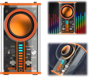 ALTAVOZ PARLANTE INALÁMBRICO TRANSPARENTE K07 – Bluetooth 5.0 + Luces Sincronizadas + Micrófono + Diseño Único