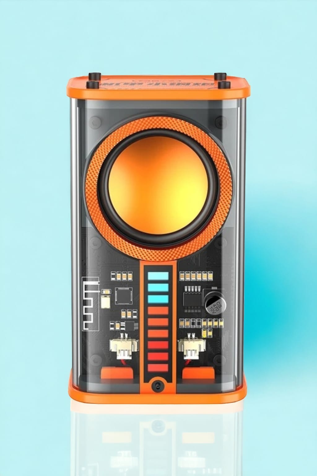 ALTAVOZ PARLANTE INALÁMBRICO TRANSPARENTE K07 – Bluetooth 5.0 + Luces Sincronizadas + Micrófono + Diseño Único