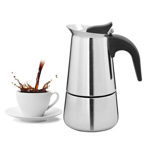 Cafetera Italiana de Acero Inoxidable – Espresso Clásico para Cocina o Inducción