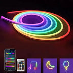 Tira de Neón LED Flexible RGB-IC 5 Metros – Luz Decorativa Inteligente 5V