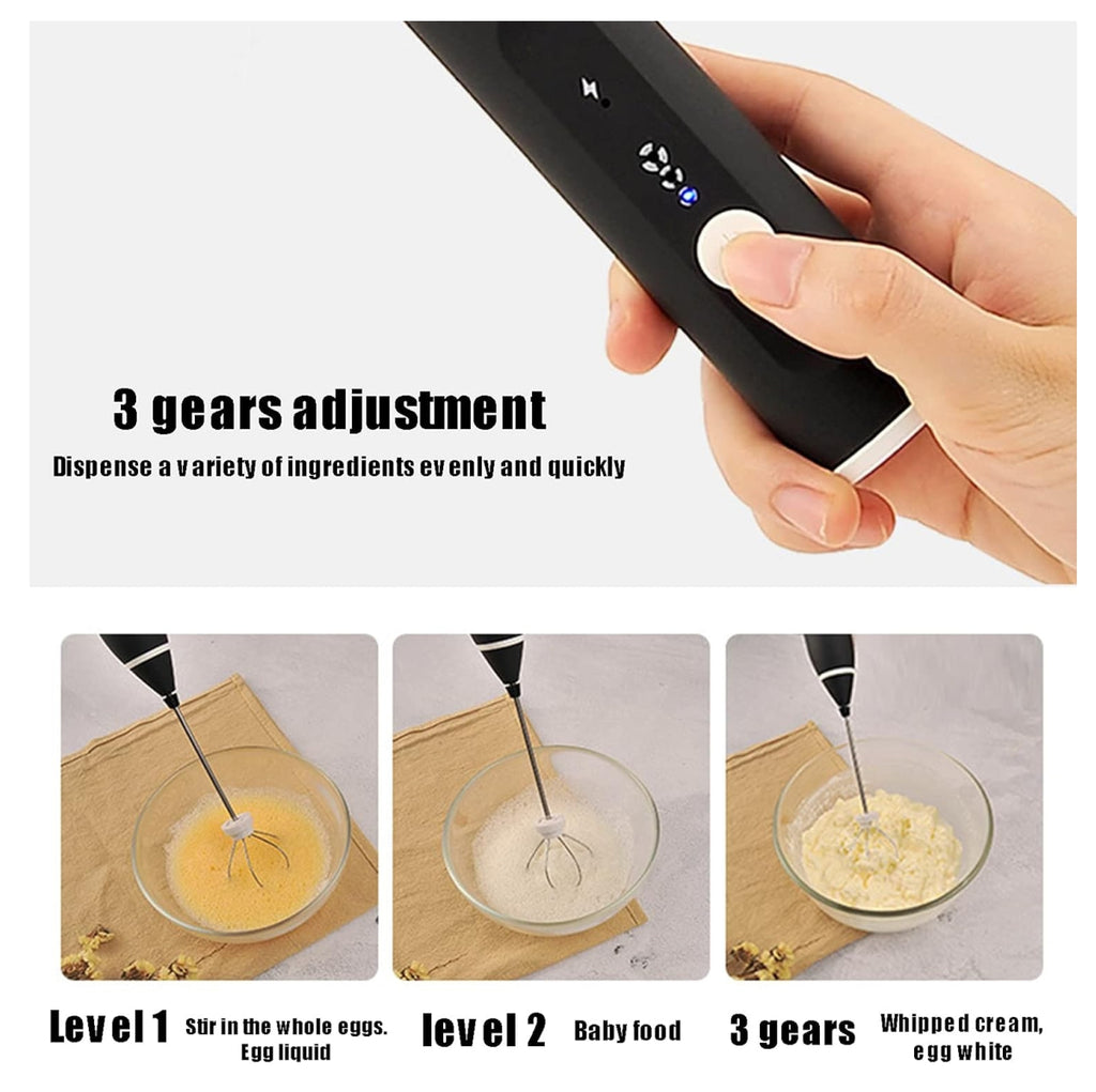 Mini Batidor Eléctrico Portátil USB – Espumador de Leche y Mezclador Multifuncional