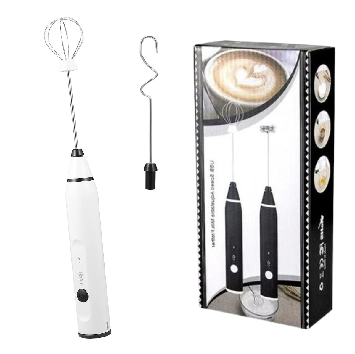 Mini Batidor Eléctrico Portátil USB – Espumador de Leche y Mezclador Multifuncional