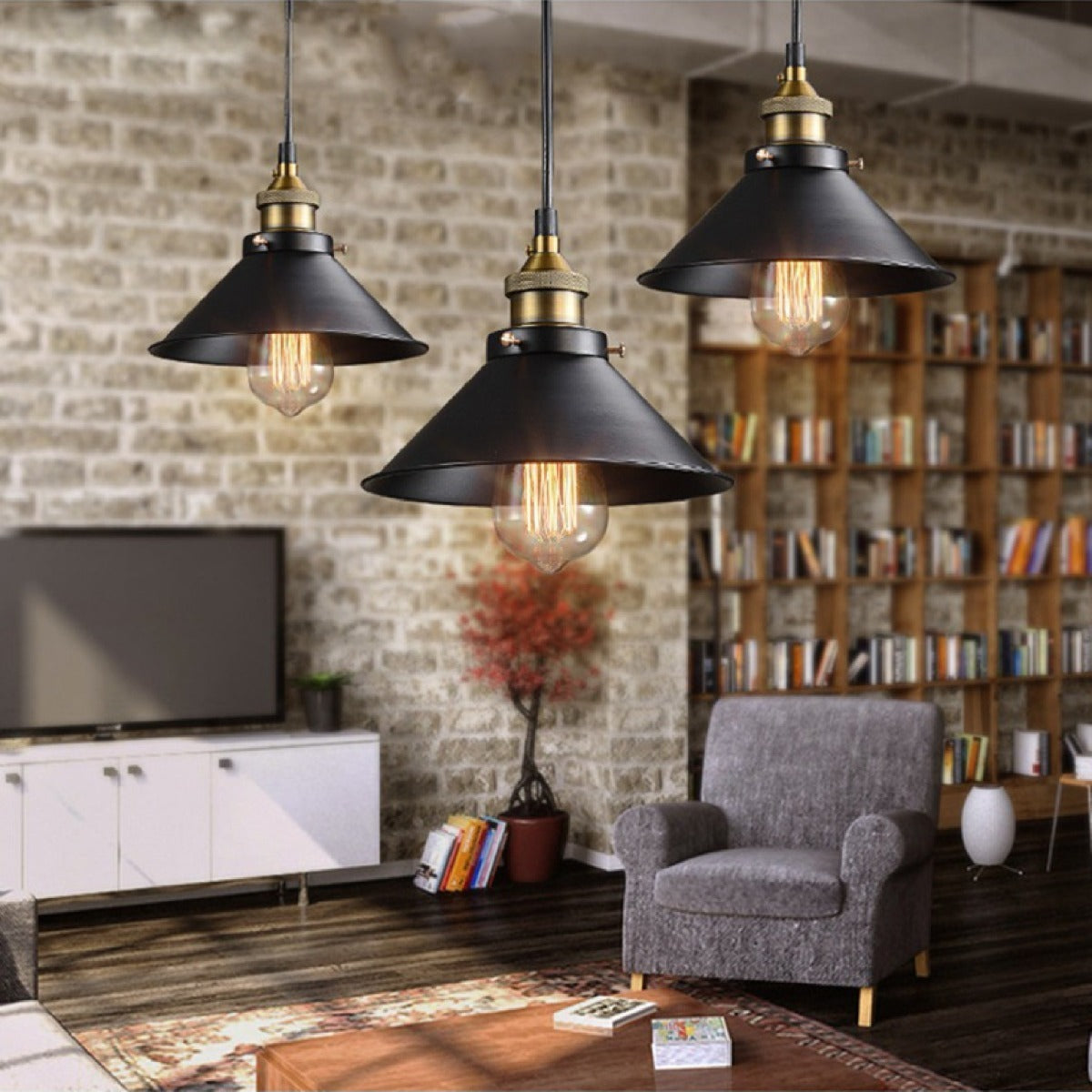 3 Lamparas Vintage Retro Decoración - Edición Premium (25cm) - Incluye Bombillos + Garantía 90 días
