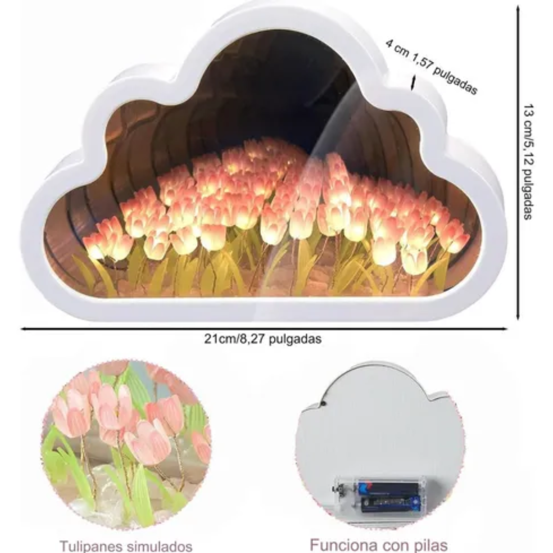 LAMPARA NUBE TULIPANES