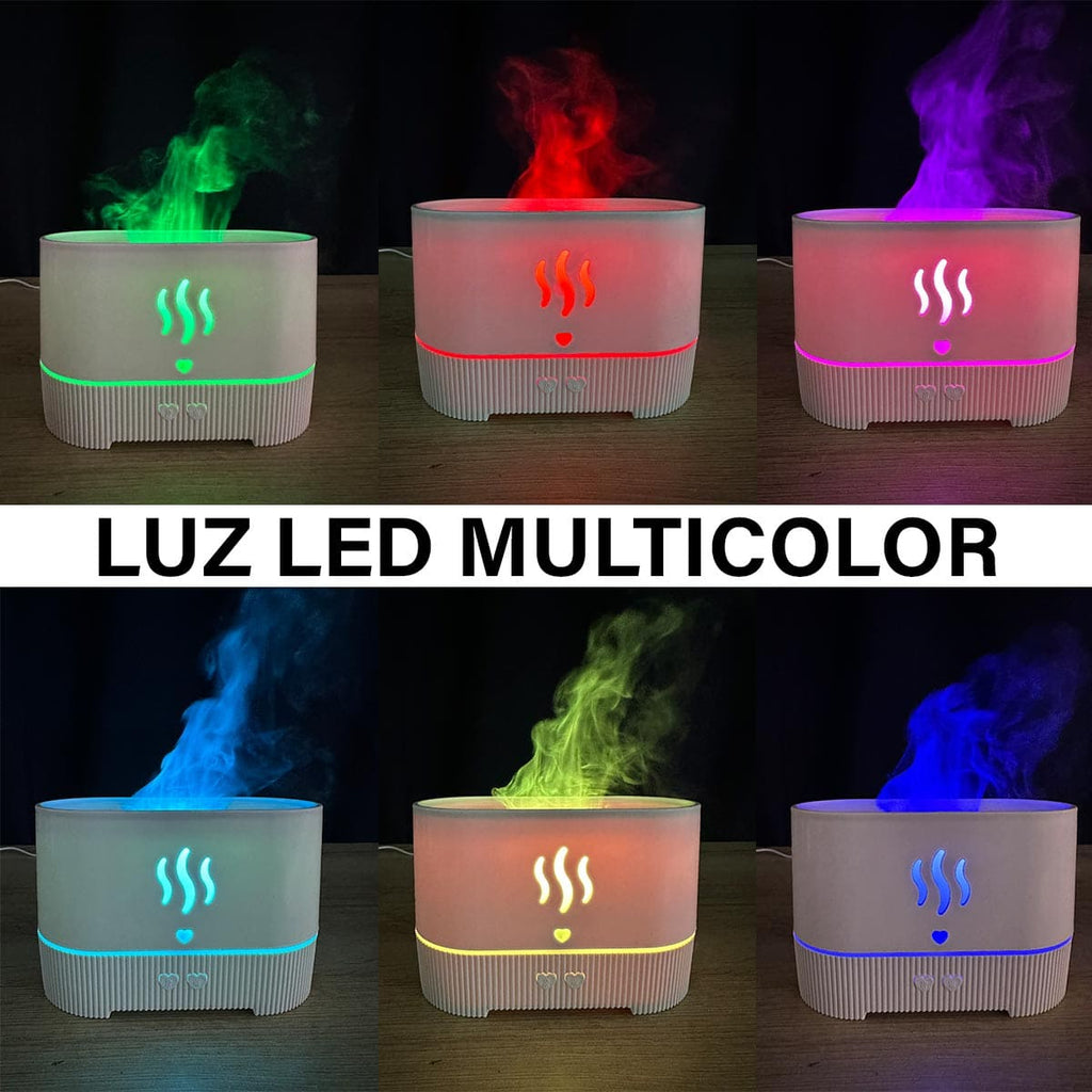 HUMIDIFICADOR AROMATERAPIA LED 300ml – USB + Control Remoto | Paz, Bienestar y Ambiente en Tu Espacio