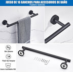 Set de Accesorios de Baño de Acero Inoxidable CKKBJ3K – 20 Piezas
