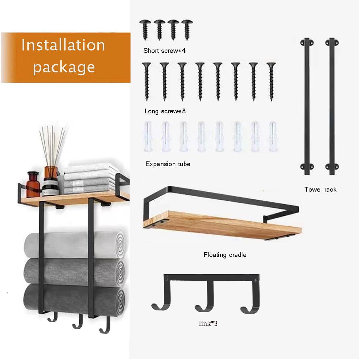 Toallero Plegable de Madera Atikus – Diseño funcional y elegante