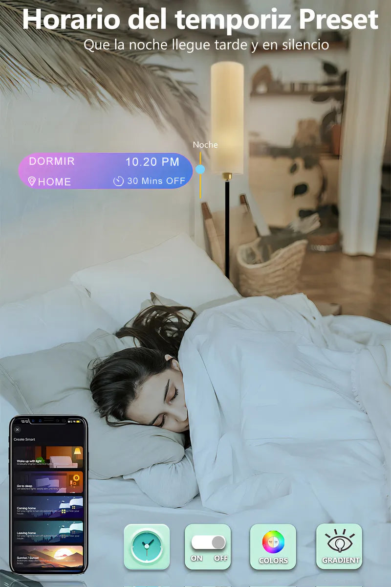 Lámpara de Pie Moderna RGB Minimalista Inteligente