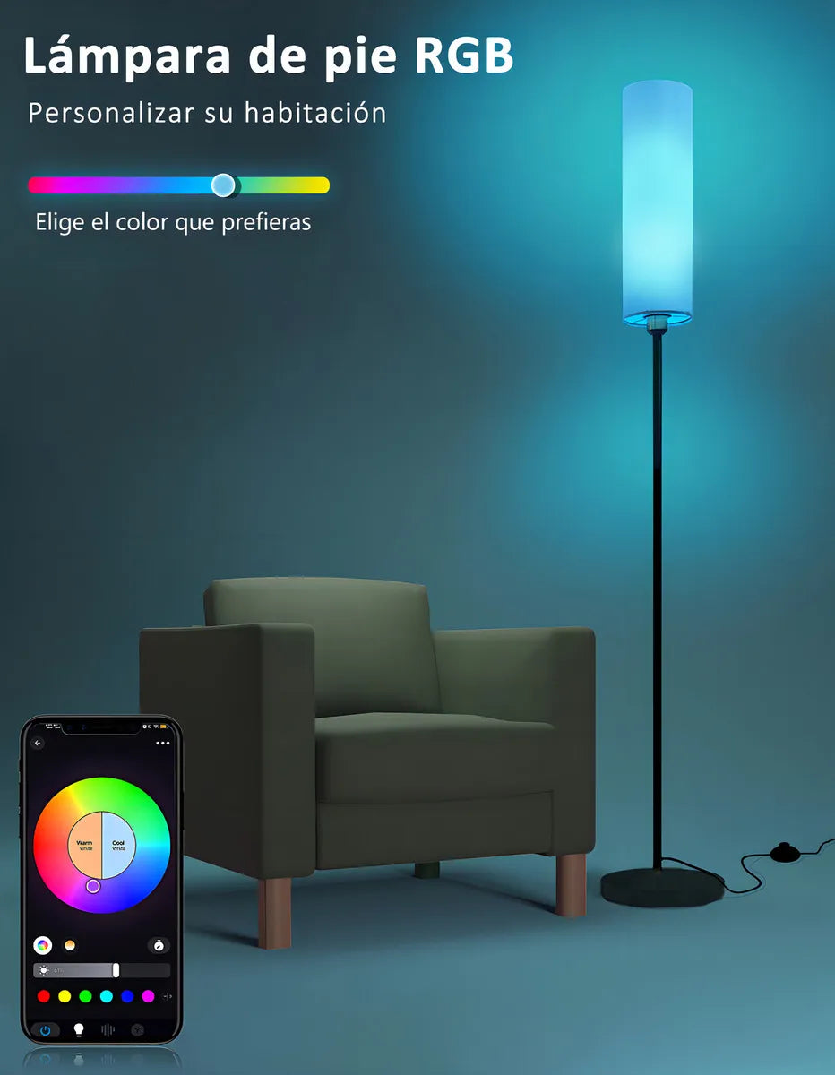 Lámpara de Pie Moderna RGB Minimalista Inteligente