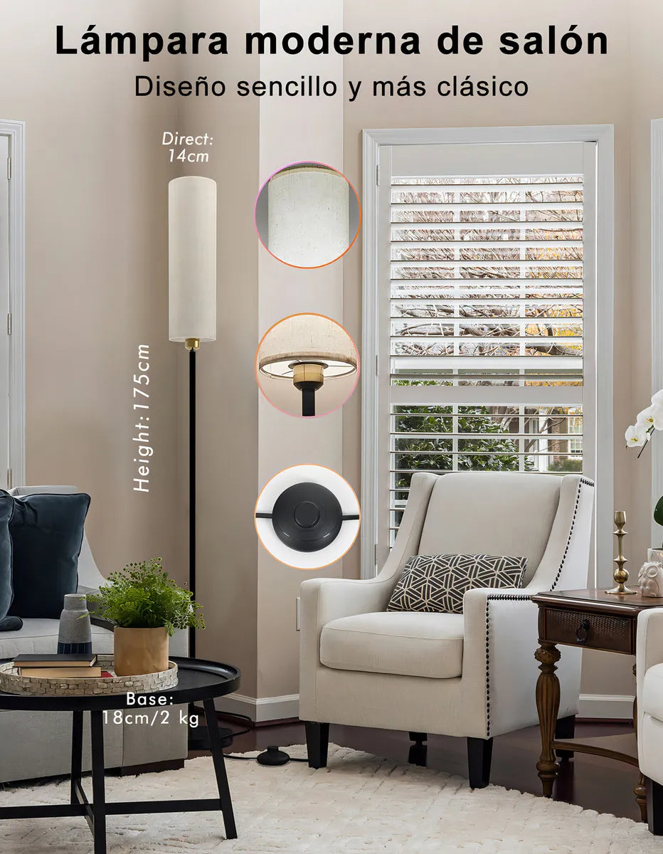 Lámpara de Pie Moderna RGB Minimalista Inteligente