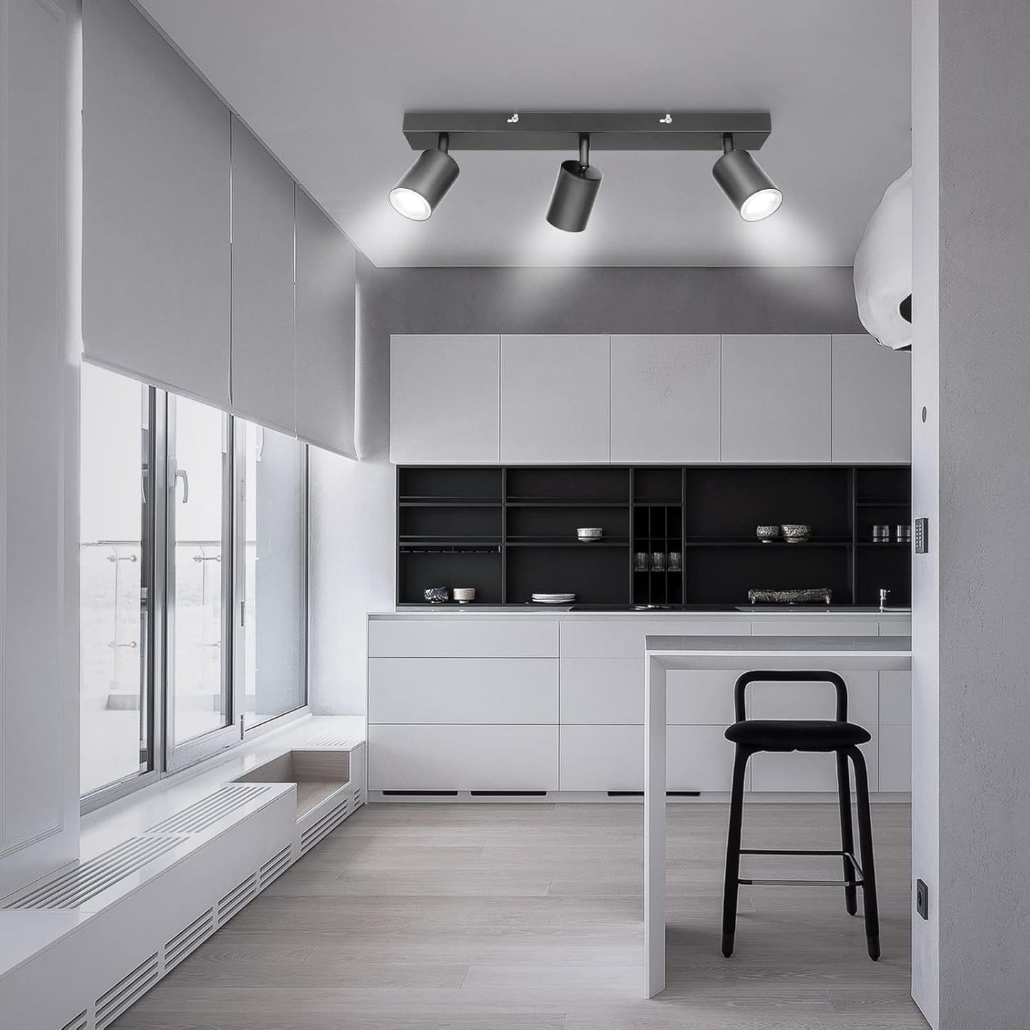 LAMPARA TECHO DE 3 NEGRA