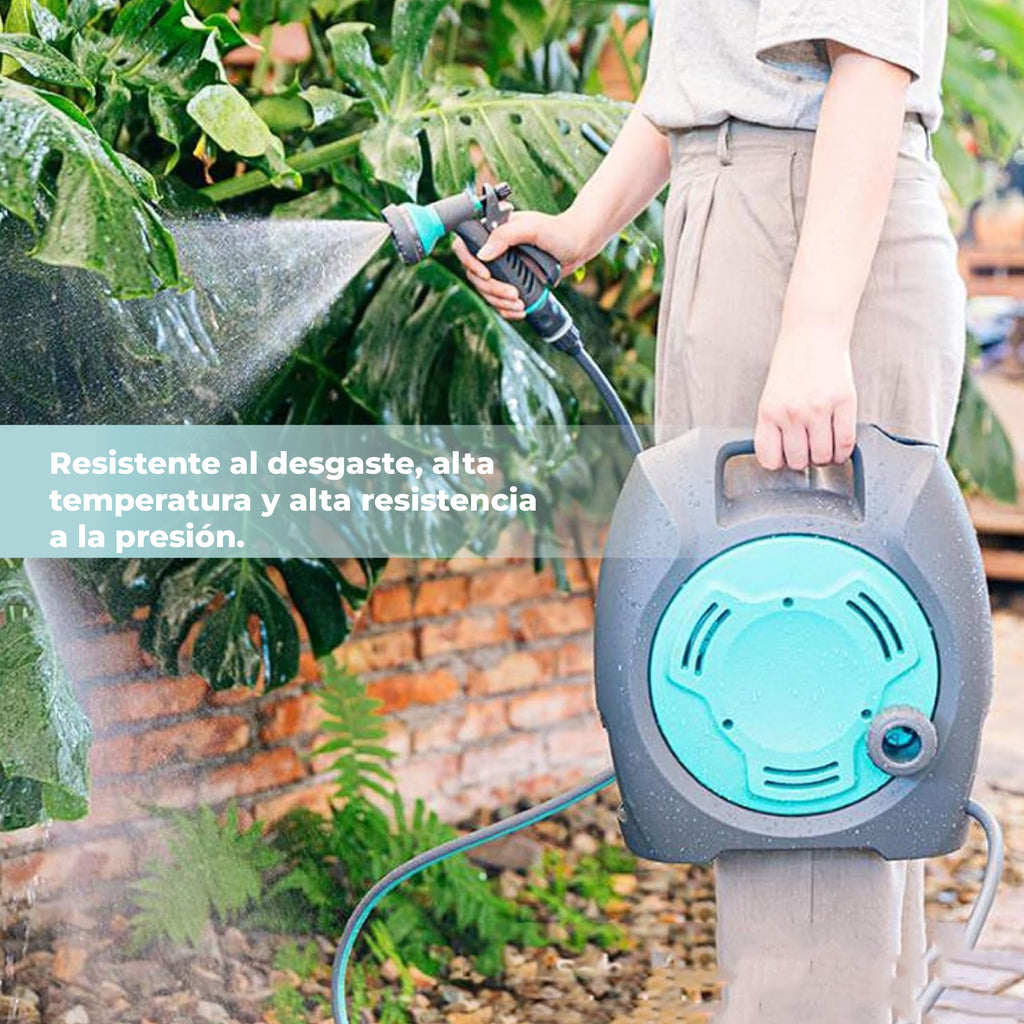 Carrete Retráctil para Manguera de Jardín Atikus – Práctico, resistente y funcional