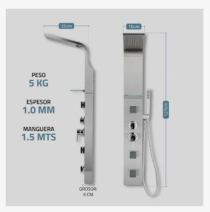 Torre de Ducha Hidromasaje Praga Monomando – Lujo y bienestar en tu baño
