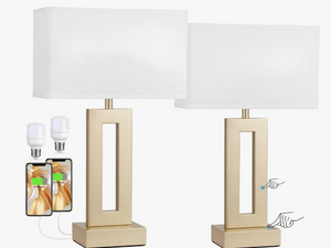 X2 Lámparas de Mesa Doradas Inteligentes Atikus Golden – Elegancia y tecnología en perfecta armonía