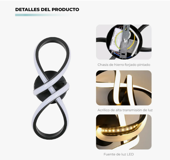 Lámpara de Pared Moderna en Espiral Atikus – Elegancia, estilo y eficiencia LED