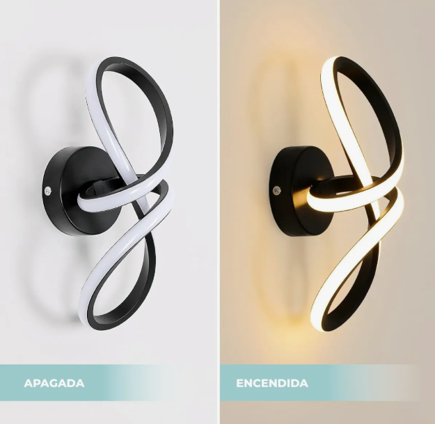 Lámpara de Pared Moderna en Espiral Atikus – Elegancia, estilo y eficiencia LED