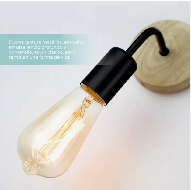 Lámpara Aplique Vintage Basic Negra – Estilo clásico con elegancia moderna