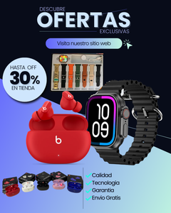 RELOJ X10 7 MANILLAS + AUDIFONOS BUDS