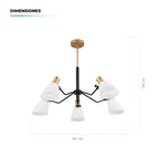 Lámpara Colgante Spider 5 Luces E14 – Estilo Urbano Industrial