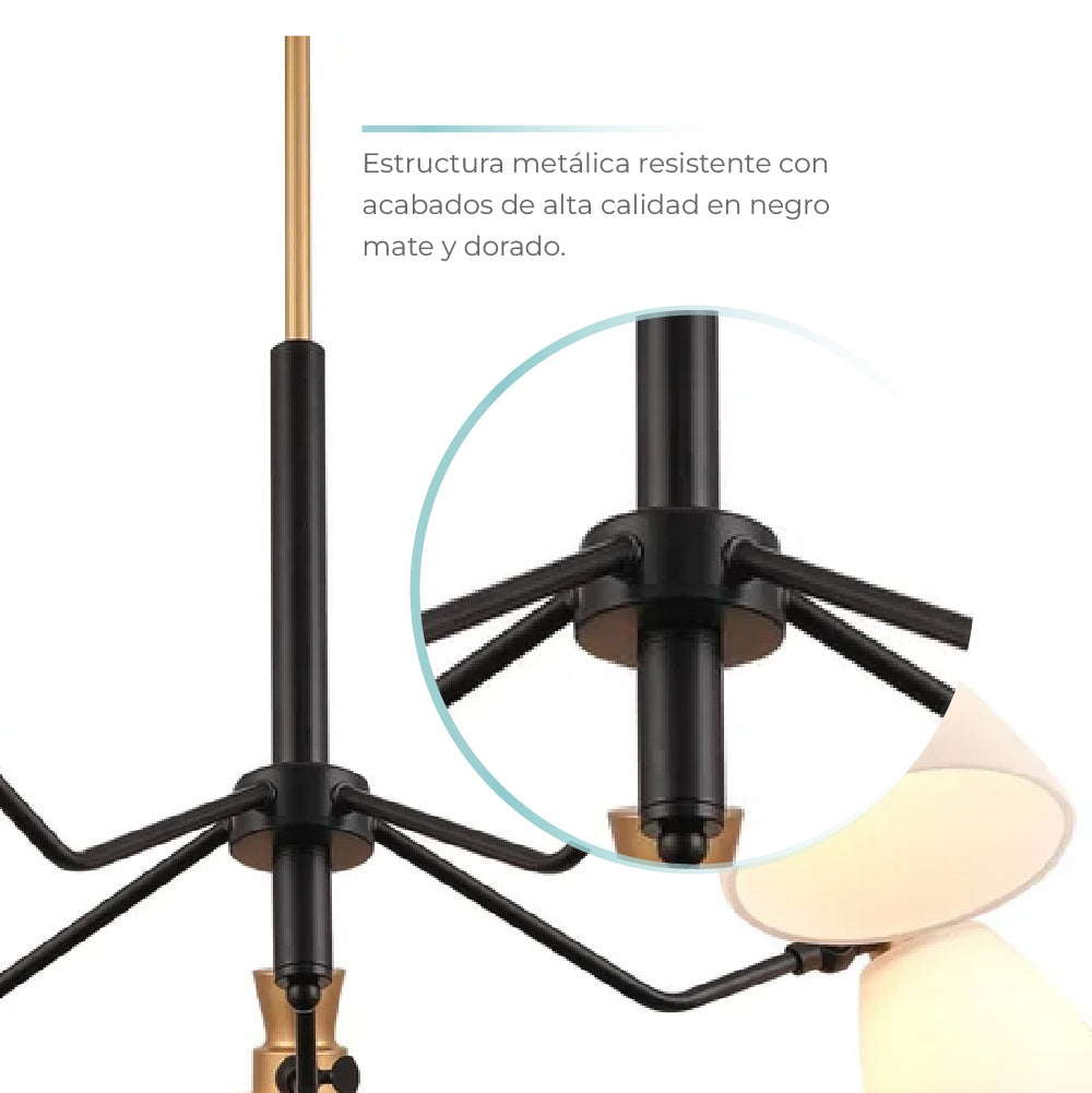 Lámpara Colgante Spider 5 Luces E14 – Estilo Urbano Industrial