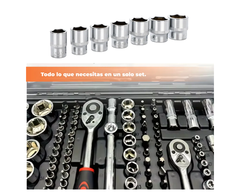 Juego de Herramientas Profesional 216 Piezas – Completo y de Alta Precisión
