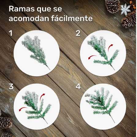 Árbol de Navidad Verde Nevado 1.6 m | 400 Ramas | Jardimex