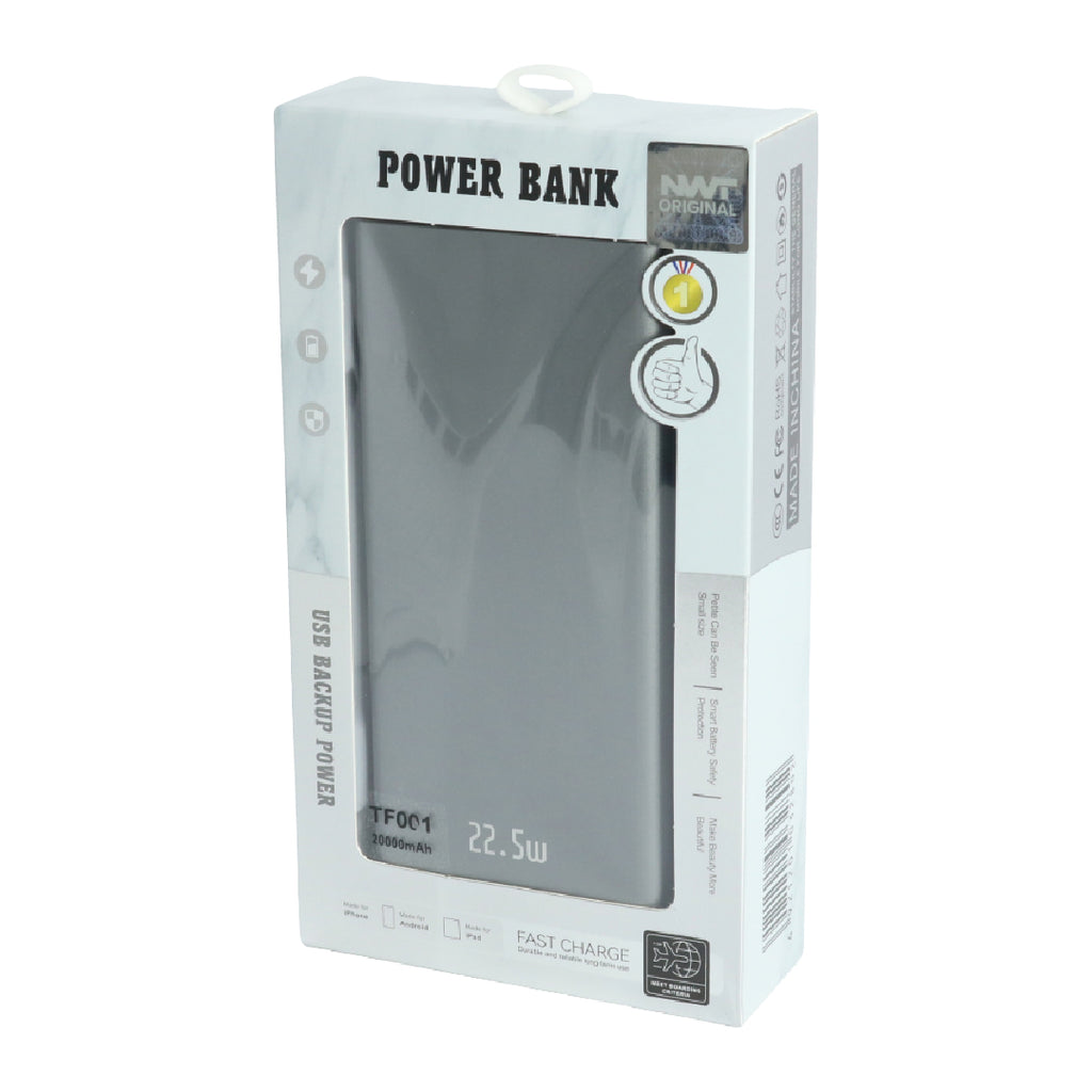 POWER BANK 20.000 mAh PREMIUM – Aleación de Zinc y Aluminio