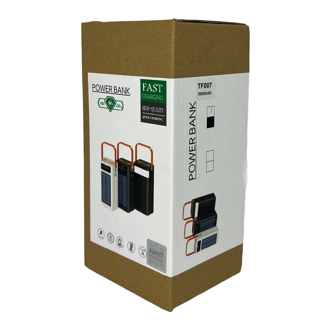 PowerBank de 30.000 mAh solar y con linterna TF007
