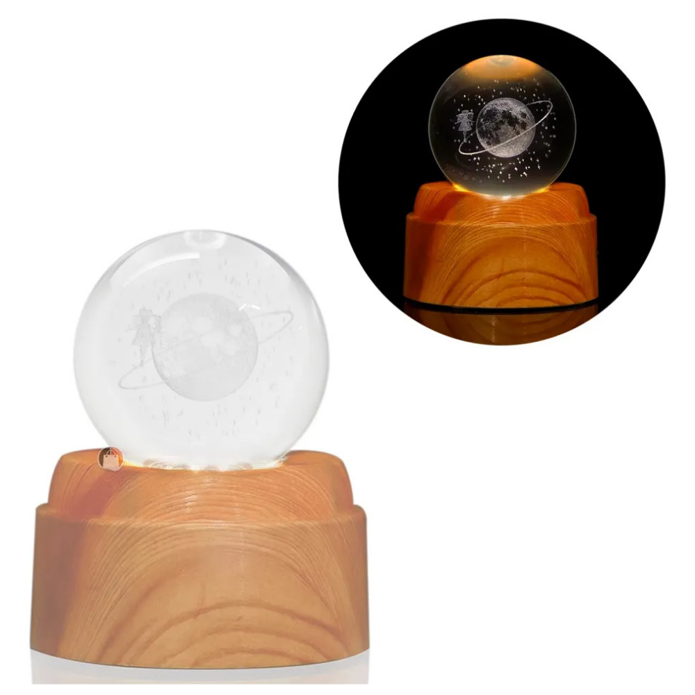 Esfera Giratoria Lampara 8cm Luz