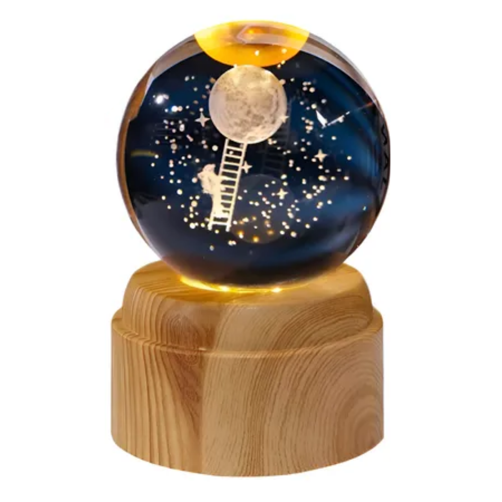 Esfera Giratoria Lampara 8cm Luz