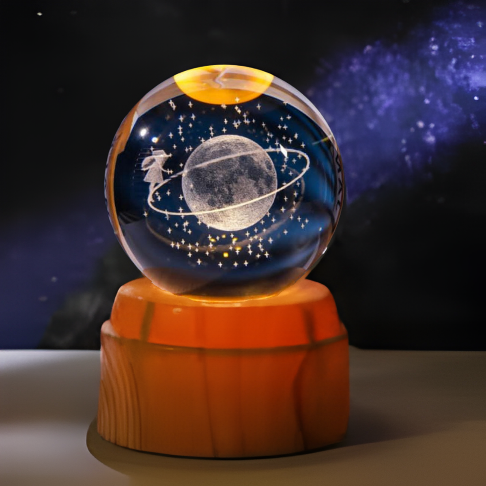 Esfera Giratoria Lampara 8cm Luz