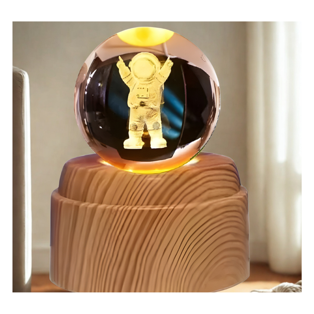 Esfera Giratoria Lampara 8cm Luz