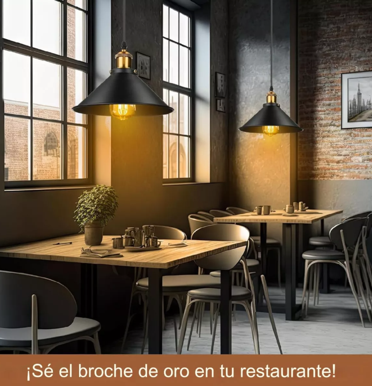 3 Lamparas Vintage Retro Decoración - Edición Premium (25cm) - Incluye Bombillos + Garantía 90 días