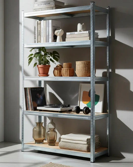 ESTANTE RACK 5 GRIS – 175 kg de Capacidad, Acero Sólido, Sin Herramientas