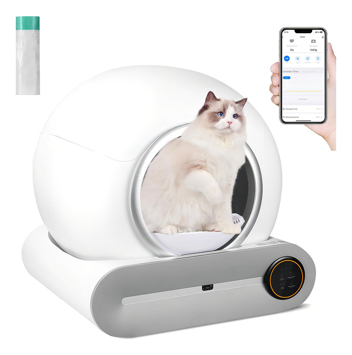Arenero Automático para Gatos Uso Diario