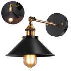 LAMPARA DE APLIQUE DE PARED VINTAGE CÓNICO CON BOMBILLO - Luz Ambiente Rústica con Estilo Industrial