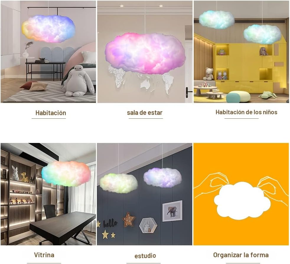 LUZ DE NUBE LED INTELIGENTE DuoCo StripX – 24 pulgadas | App + Música + Voz | La Nube Más Genial de Tu Habitación