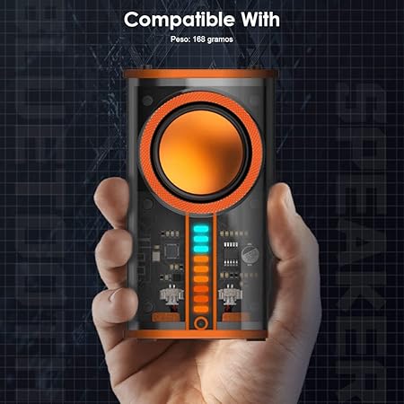 ALTAVOZ PARLANTE INALÁMBRICO TRANSPARENTE K07 – Bluetooth 5.0 + Luces Sincronizadas + Micrófono + Diseño Único