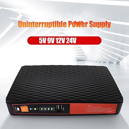 MINI UPS DC 8000mAh para Router, Módem y Cámaras – Respaldo hasta 5 horas | Multivoltaje + PoE + USB