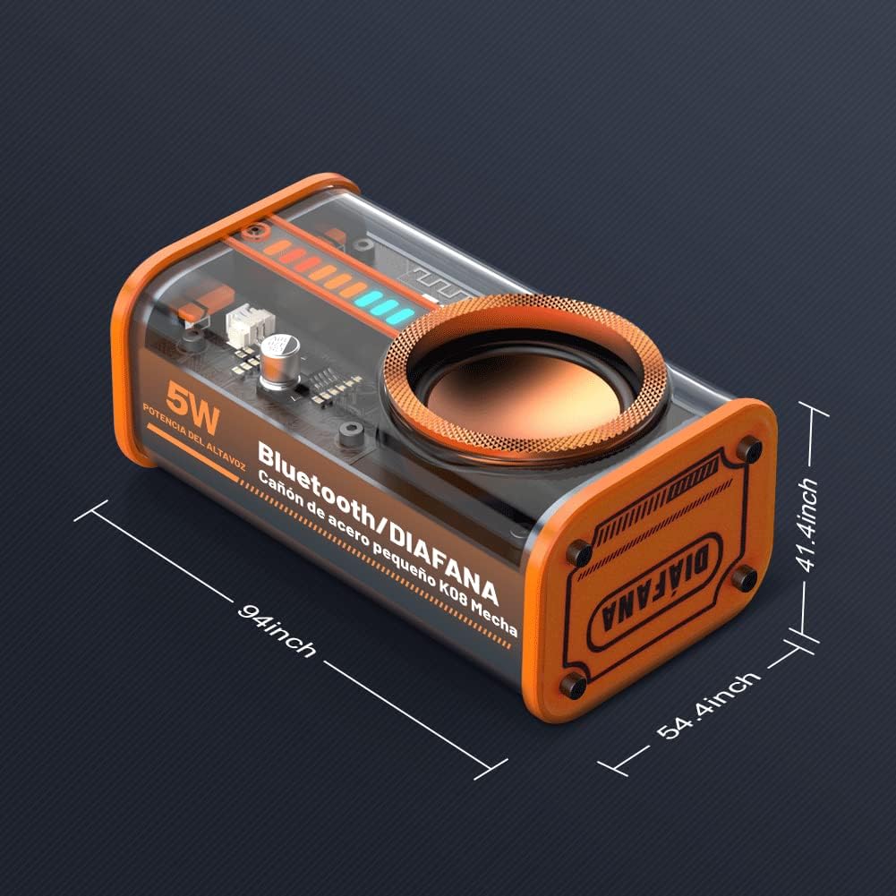 ALTAVOZ PARLANTE INALÁMBRICO TRANSPARENTE K07 – Bluetooth 5.0 + Luces Sincronizadas + Micrófono + Diseño Único