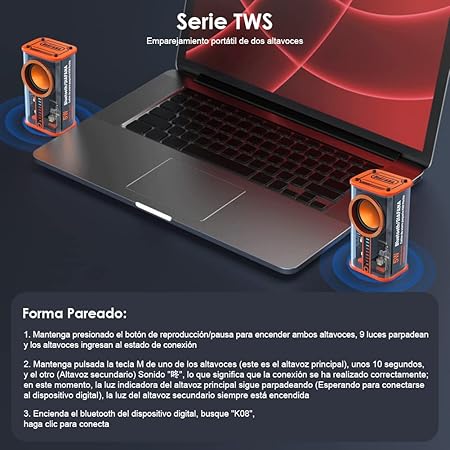 ALTAVOZ PARLANTE INALÁMBRICO TRANSPARENTE K07 – Bluetooth 5.0 + Luces Sincronizadas + Micrófono + Diseño Único