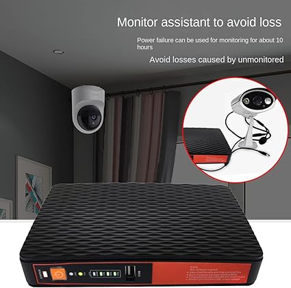 MINI UPS DC 8000mAh para Router, Módem y Cámaras – Respaldo hasta 5 horas | Multivoltaje + PoE + USB