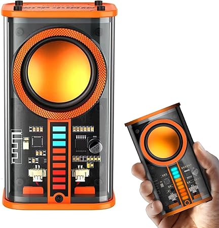 ALTAVOZ PARLANTE INALÁMBRICO TRANSPARENTE K07 – Bluetooth 5.0 + Luces Sincronizadas + Micrófono + Diseño Único