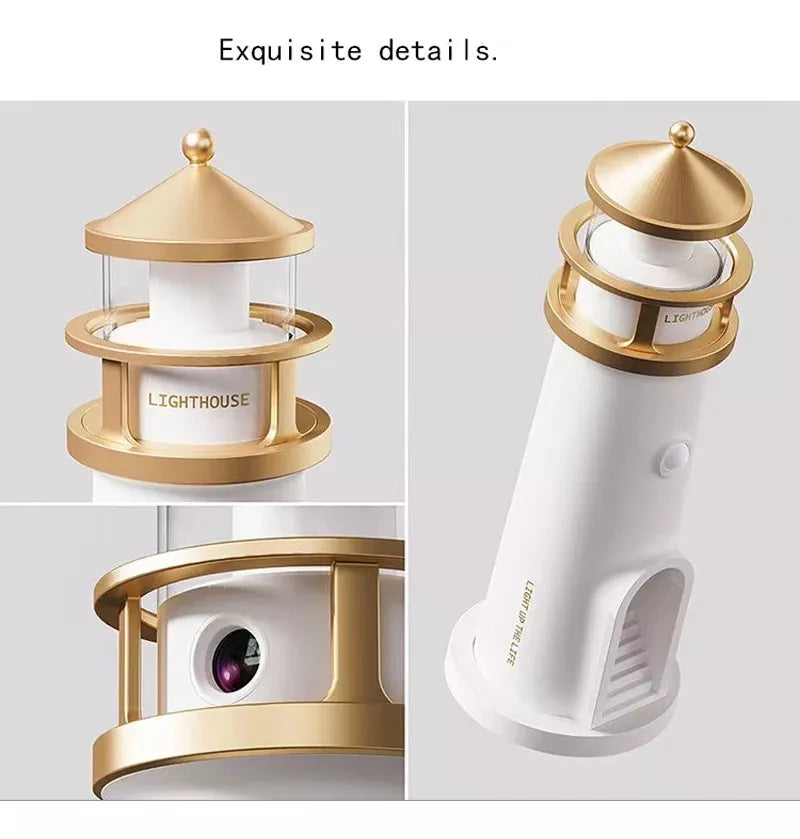 Proyector Lunar HD con Altavoz Bluetooth y Luz Ambiental Inteligente – Diseño Faro Premium