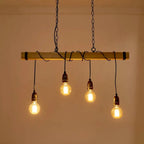 Lámpara Colgante Safiro 4 Luces E27 Atikus – Elegancia nórdica y calidez natural