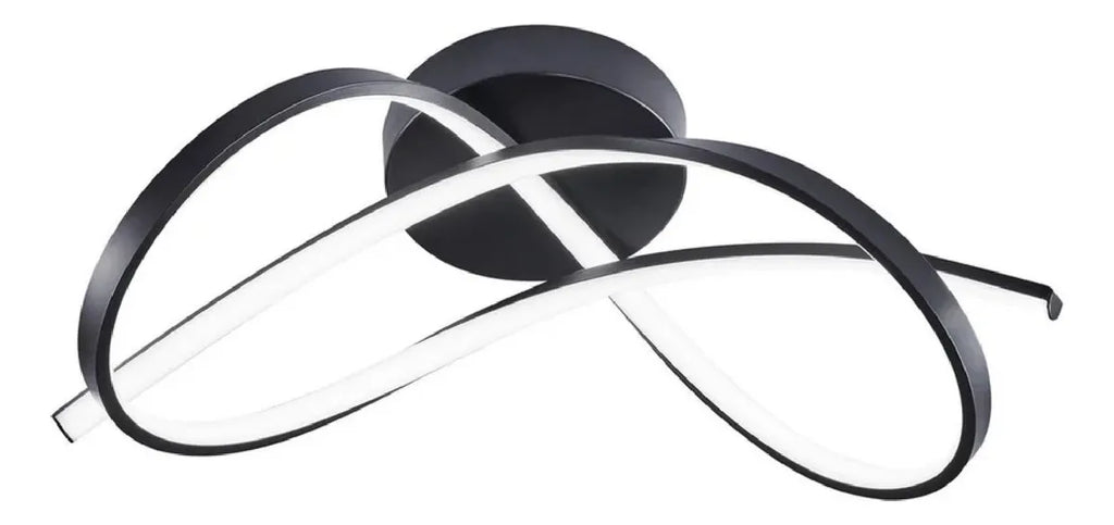 Lámpara de Techo Olas Metal Negro 49 cm Atikus – Estilo moderno con diseño artístico