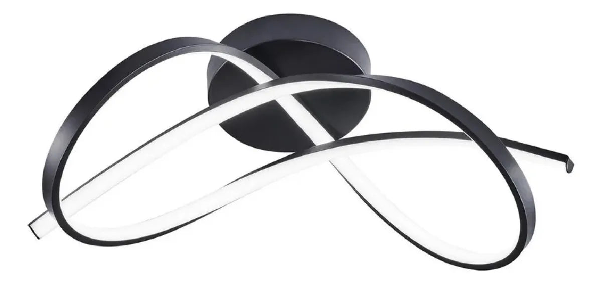 Lámpara de Techo Olas Metal Negro 49 cm Atikus – Estilo moderno con diseño artístico