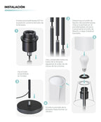 Lámpara de Pie Moderna RGB Minimalista Inteligente