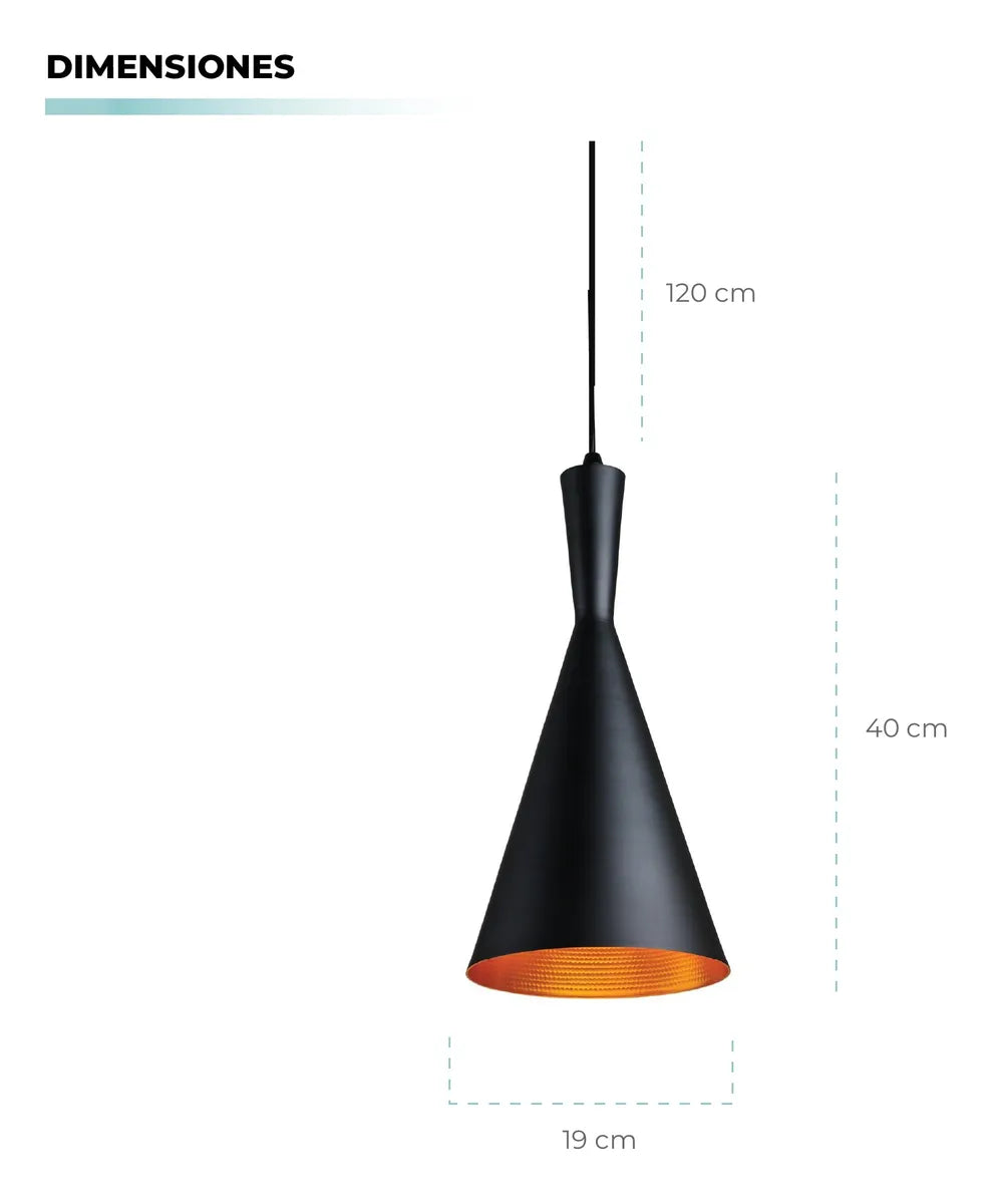 Lámpara Colgante de Techo Vintage Cónico Atikus – Estilo industrial y elegancia en un solo diseño